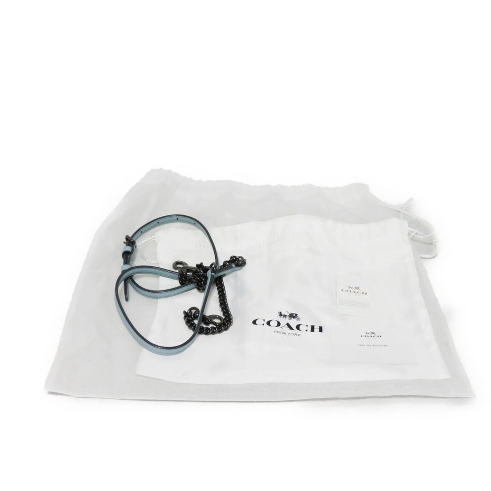 Coach Drifter Shoulder Bag Python Suede Pebble Light Blue