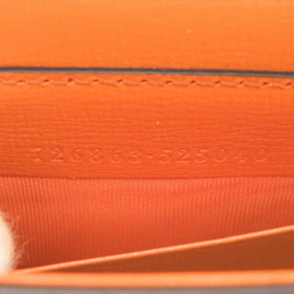 Gucci Orange Mini Leather Horsebit 1955 Web Satchel