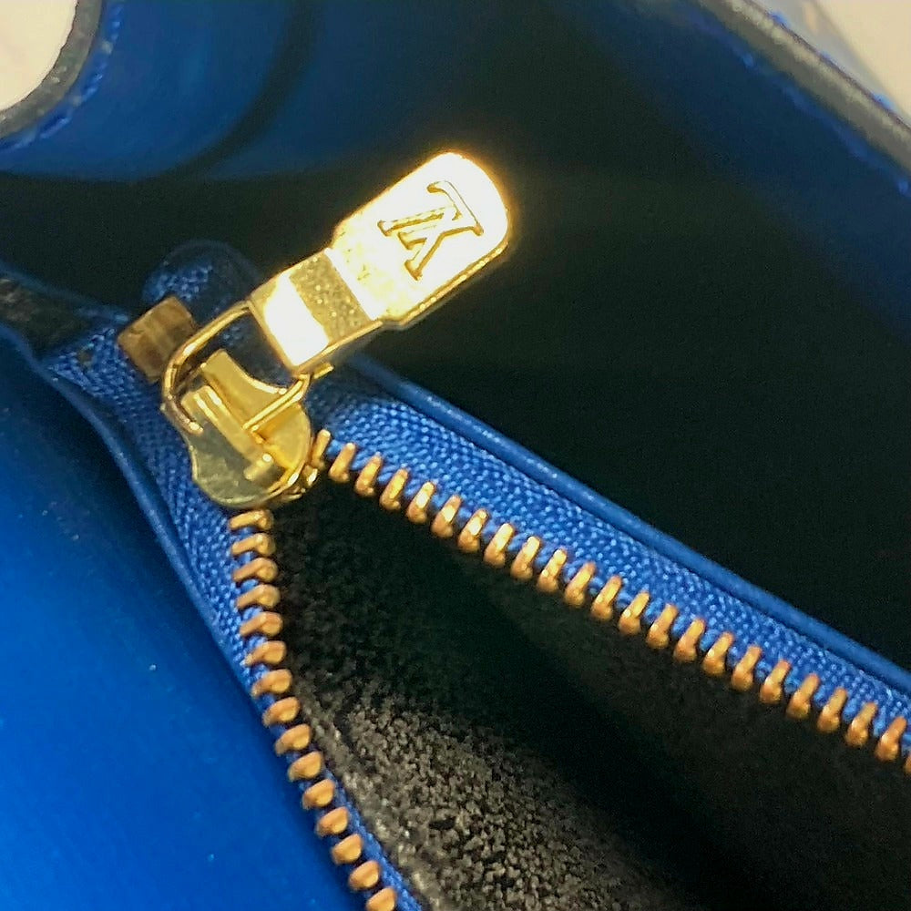 LOUIS VUITTON Handbag Epi Leather blue Epi Malesherbes