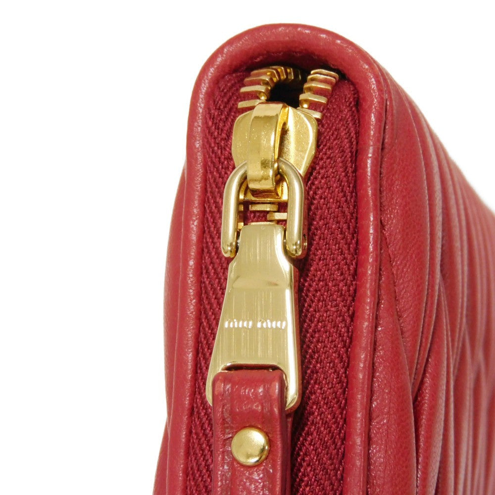 MIUMIU Long Wallet Nappa Leather (Rumskin) Matelasse