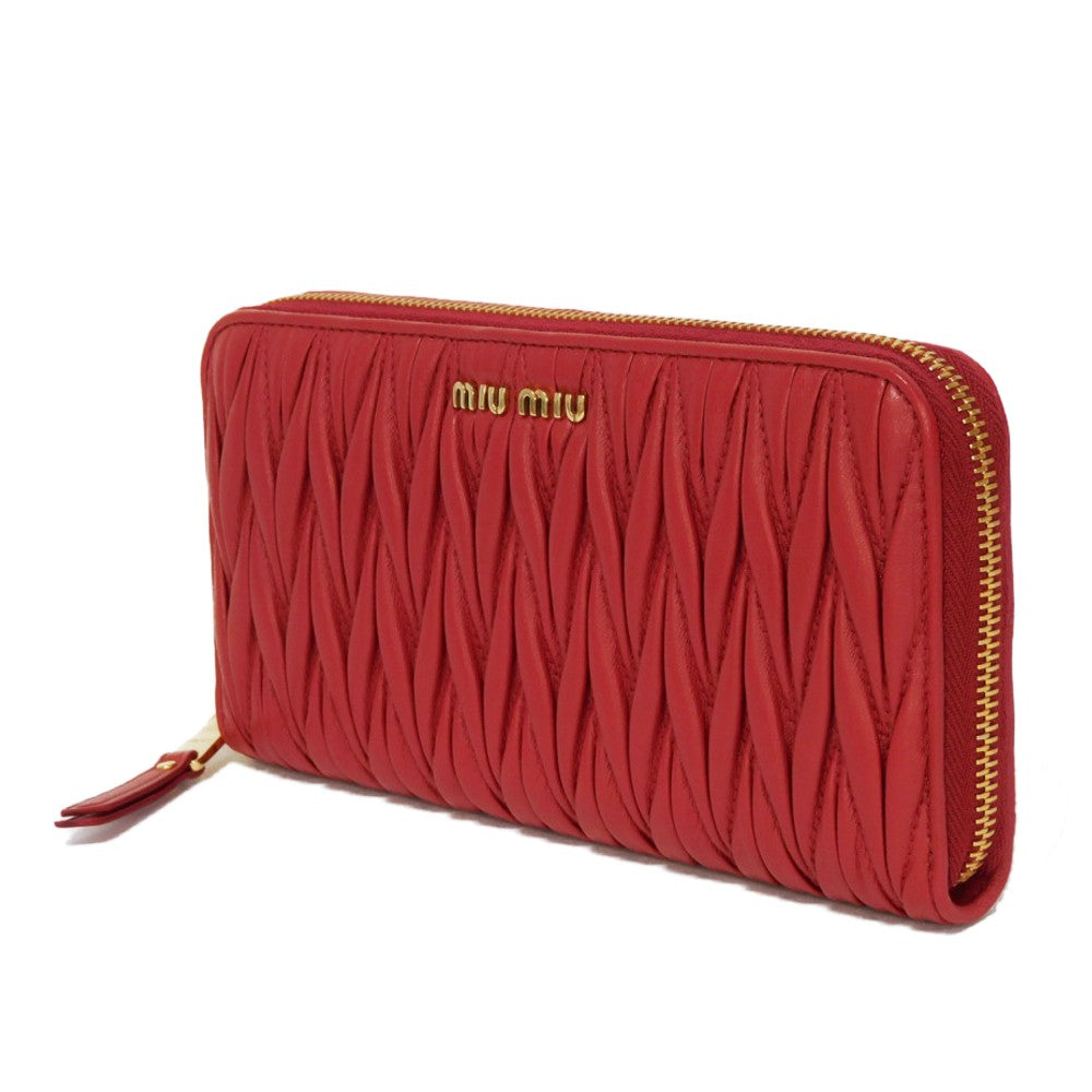 MIUMIU Long Wallet Nappa Leather (Rumskin) Matelasse