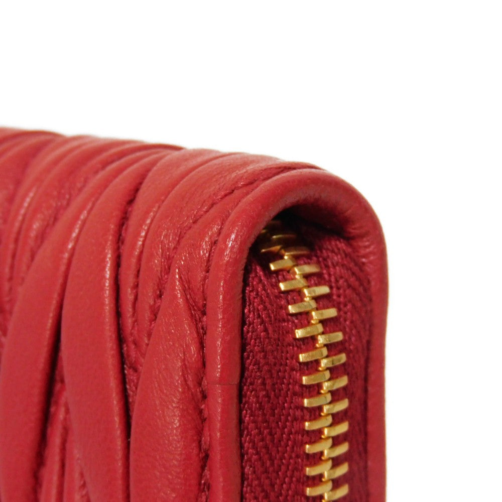 MIUMIU Long Wallet Nappa Leather (Rumskin) Matelasse