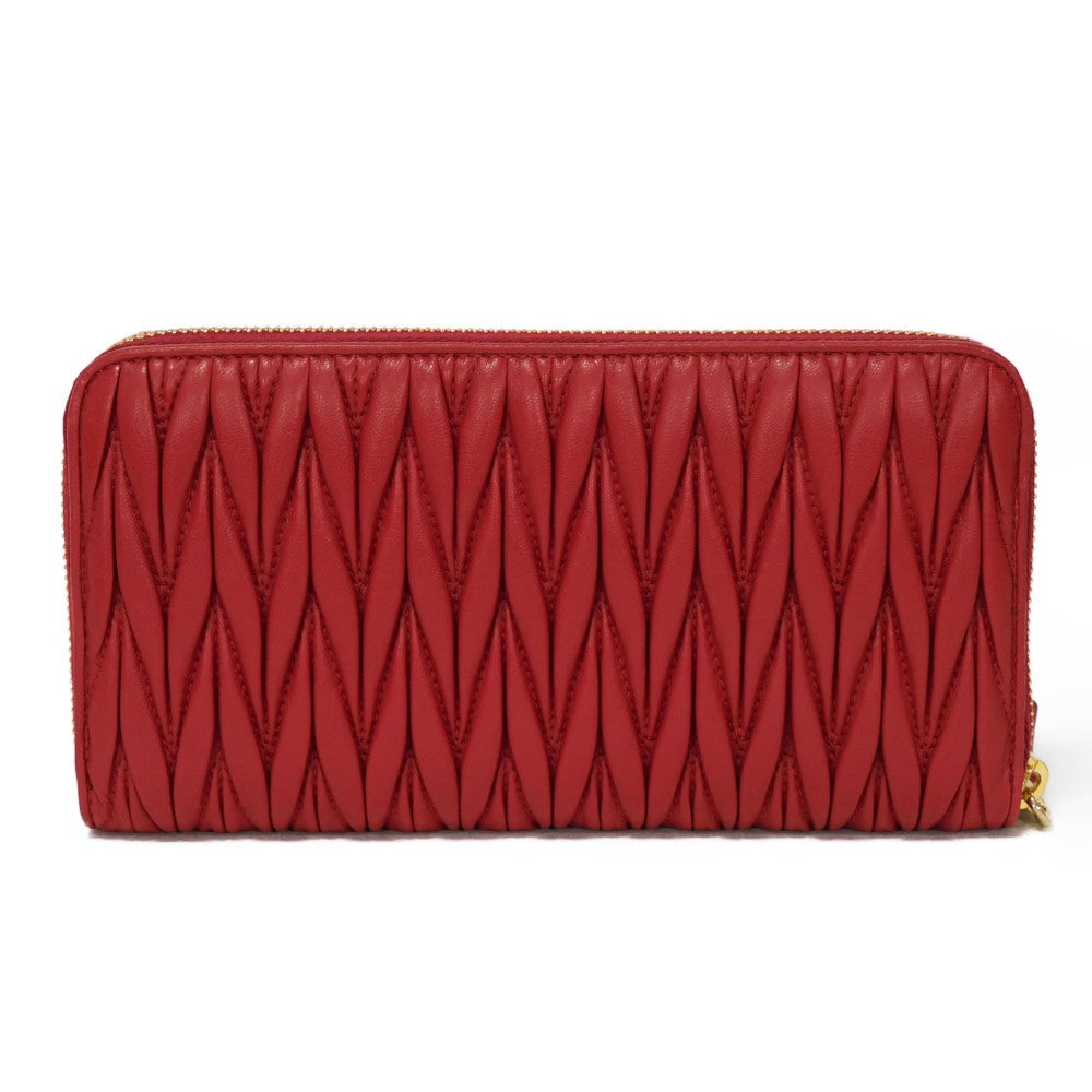 MIUMIU Long Wallet Nappa Leather (Rumskin) Matelasse