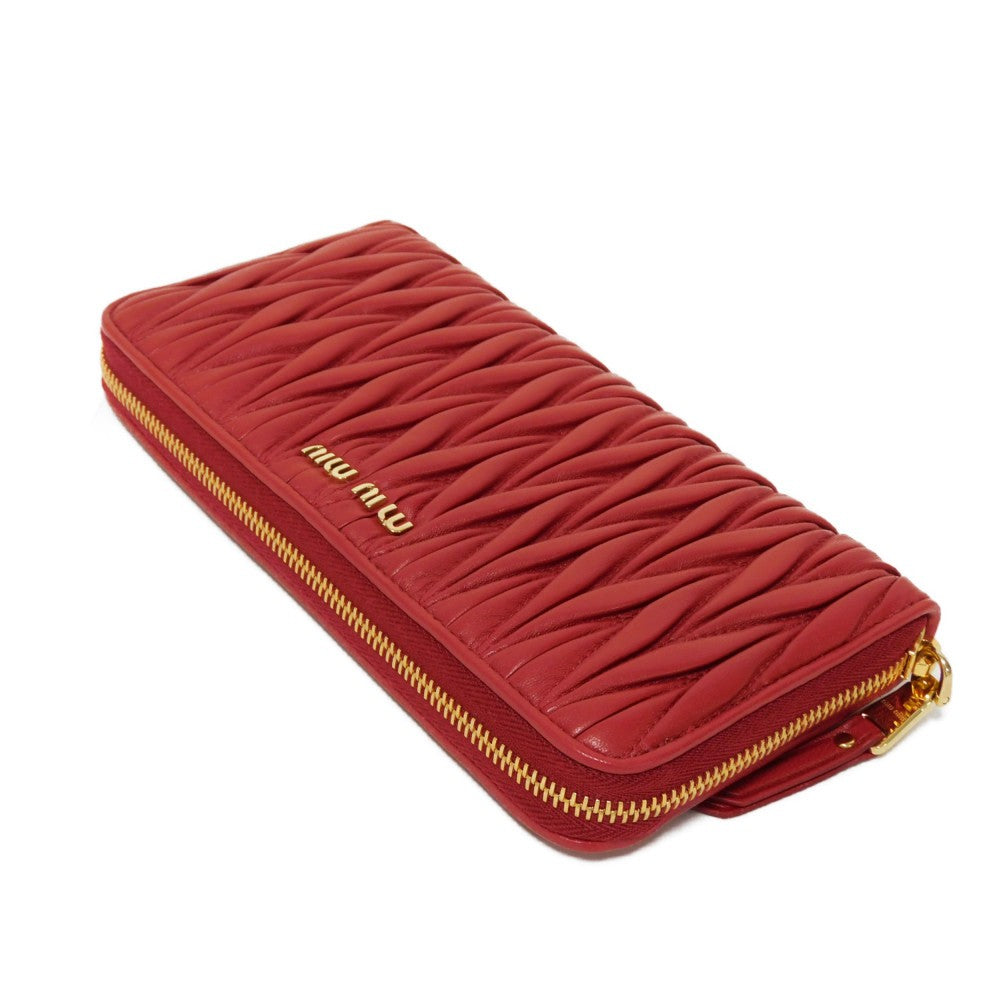 MIUMIU Long Wallet Nappa Leather (Rumskin) Matelasse