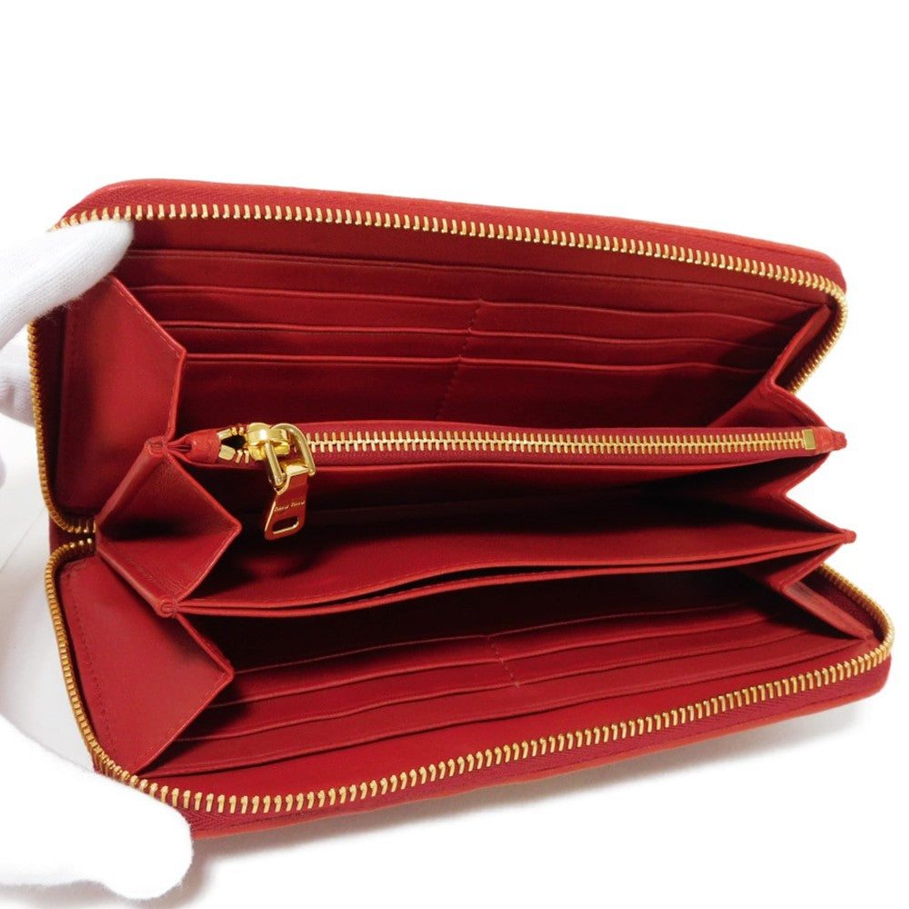MIUMIU Long Wallet Nappa Leather (Rumskin) Matelasse