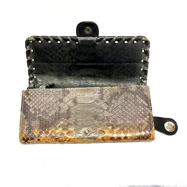 Chloe Python Bi-foldLong Wallet Brown Black
