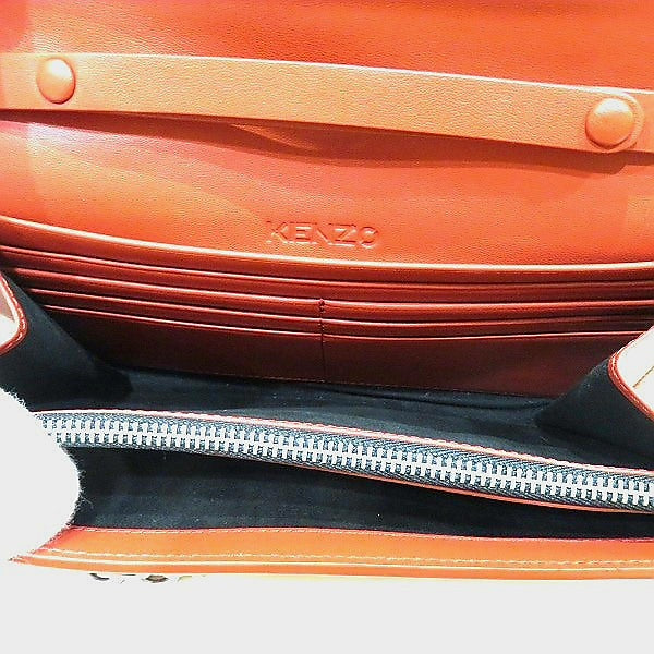 Kenzo K-Chain  Red Leather Wallet Shoulder Bag