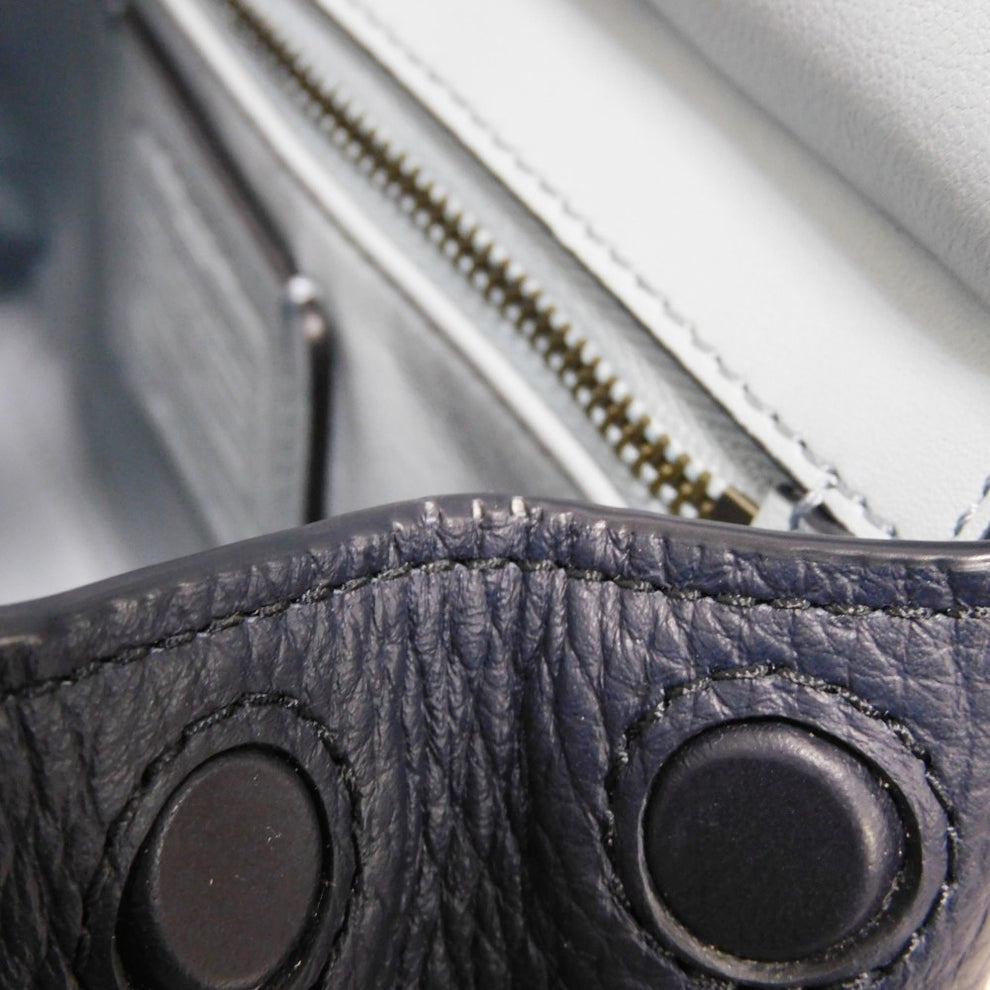 Coach Drifter Shoulder Bag Python Suede Pebble Light Blue