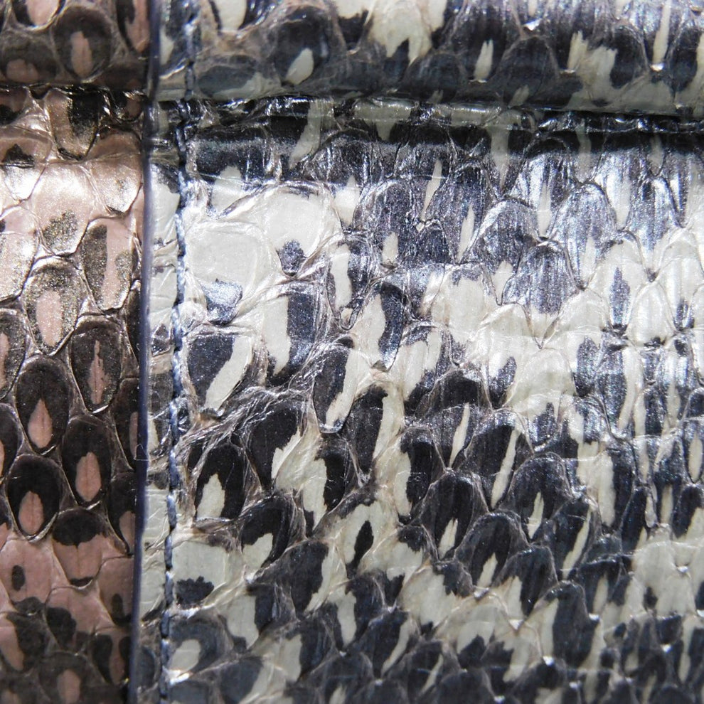 Coach Drifter Shoulder Bag Python Suede Pebble Light Blue