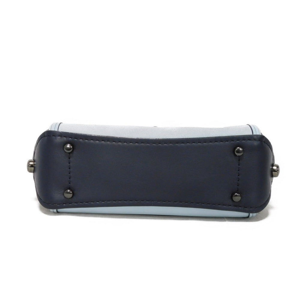 Coach Drifter Shoulder Bag Python Suede Pebble Light Blue