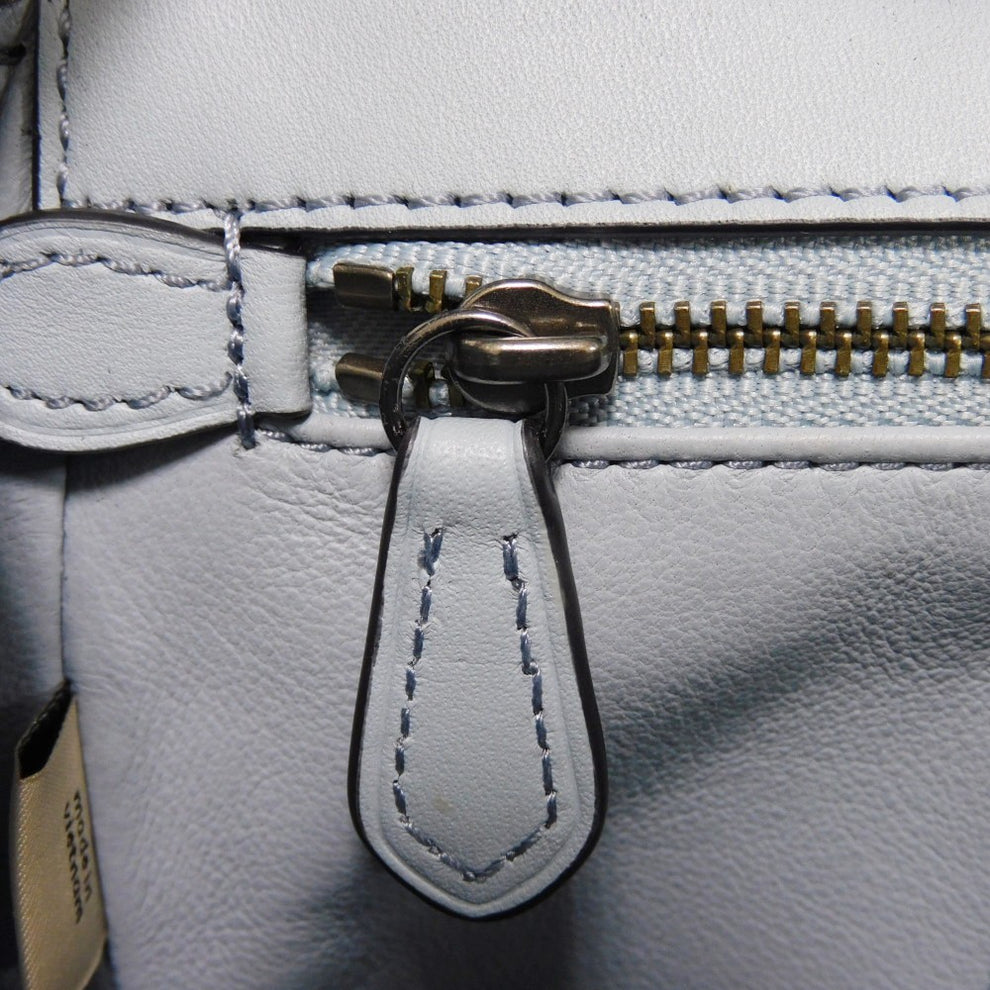 Coach Drifter Shoulder Bag Python Suede Pebble Light Blue