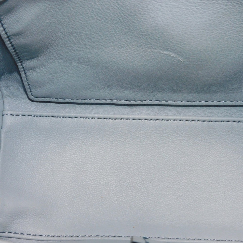 Coach Drifter Shoulder Bag Python Suede Pebble Light Blue