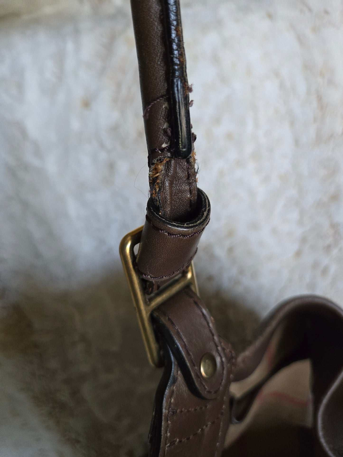 Burberry Brown Ombre Leather Shopper Tote