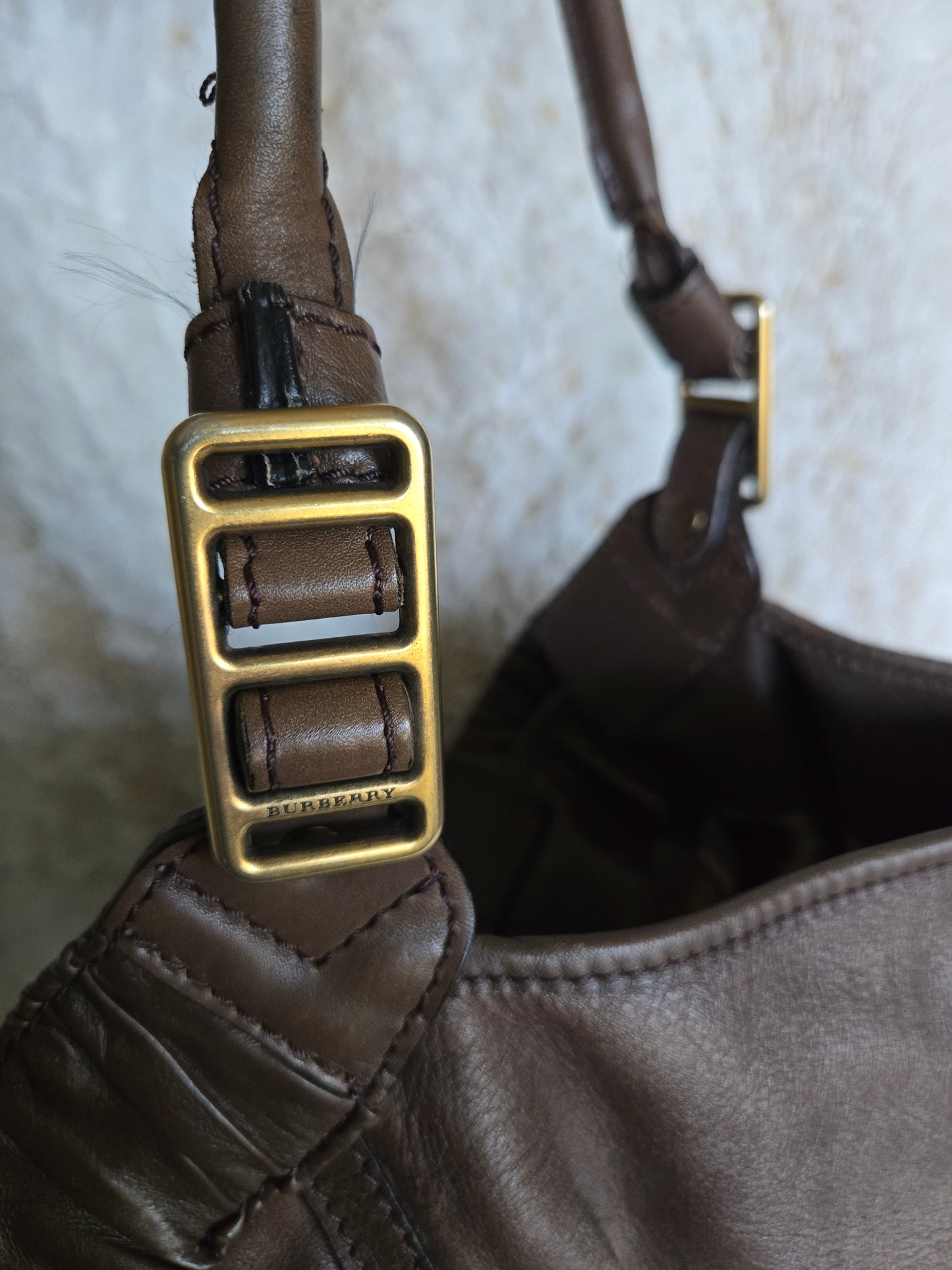 Burberry Brown Ombre Leather Shopper Tote