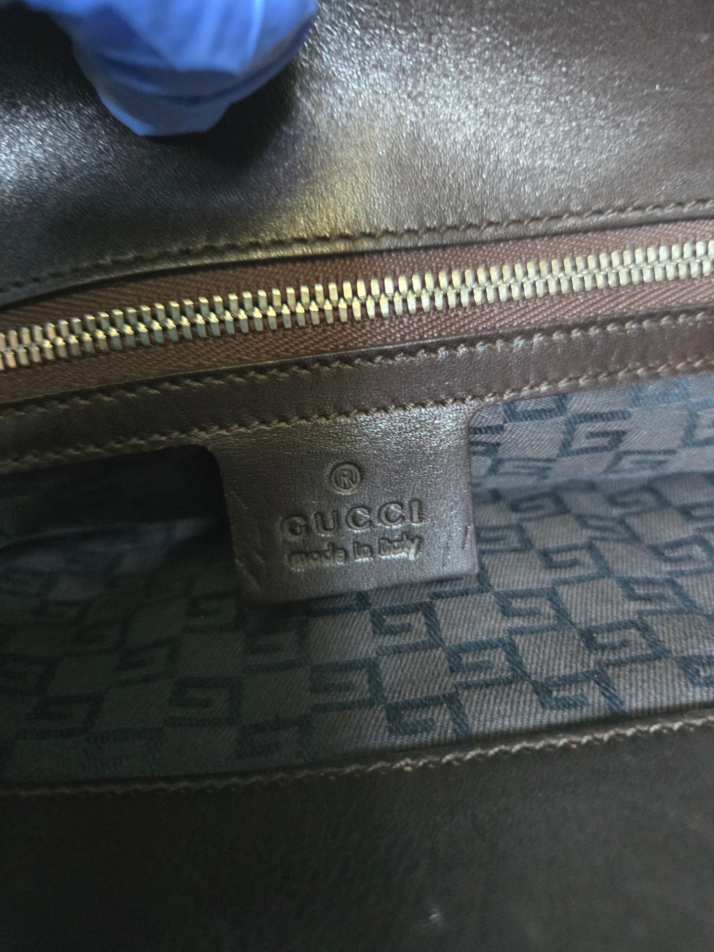 GUCCI Jackie 1961 Handbag Rare canvas Brown Beige Sherry Line Interlocking G