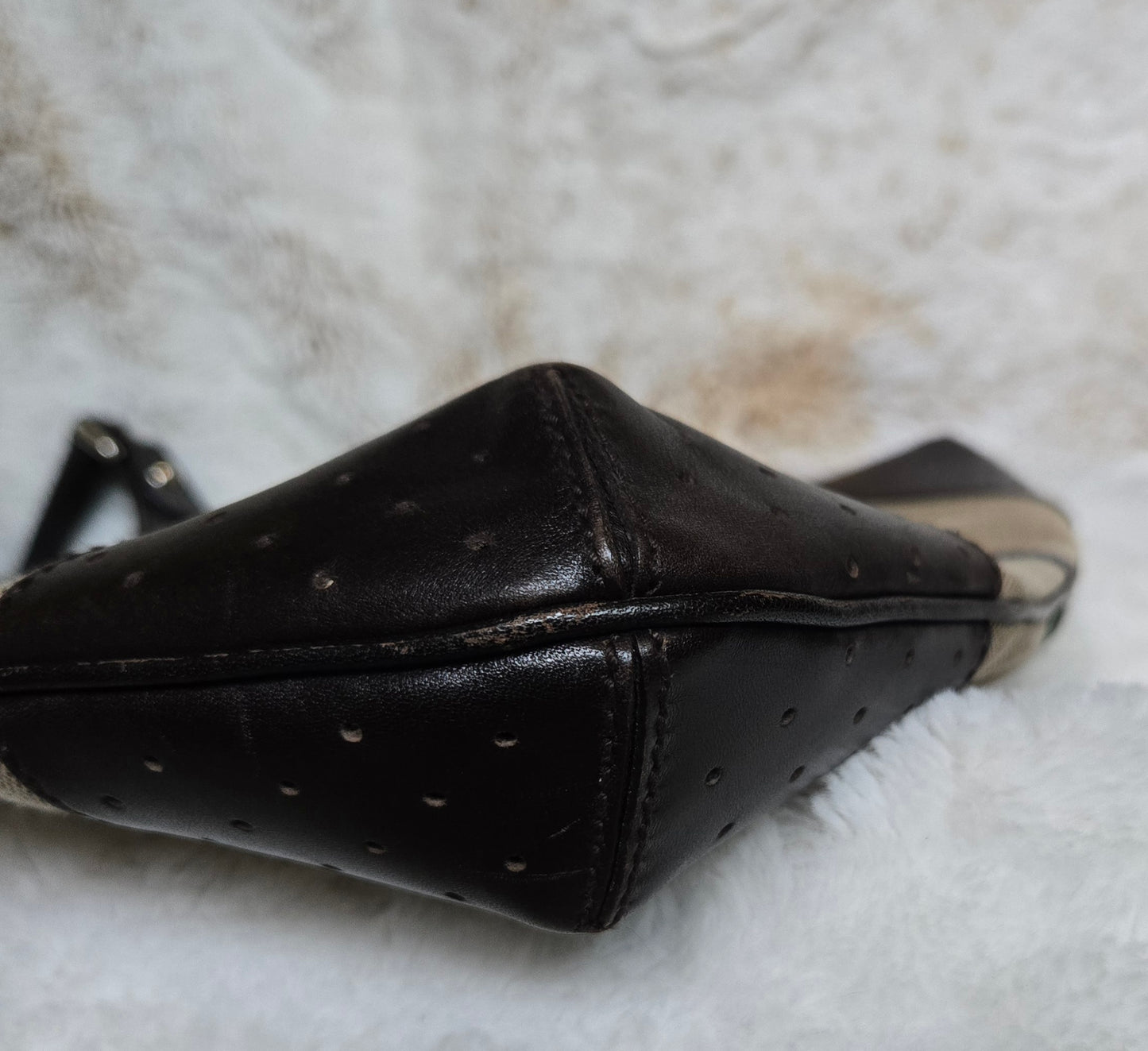 GUCCI Jackie 1961 Handbag Rare canvas Brown Beige Sherry Line Interlocking G