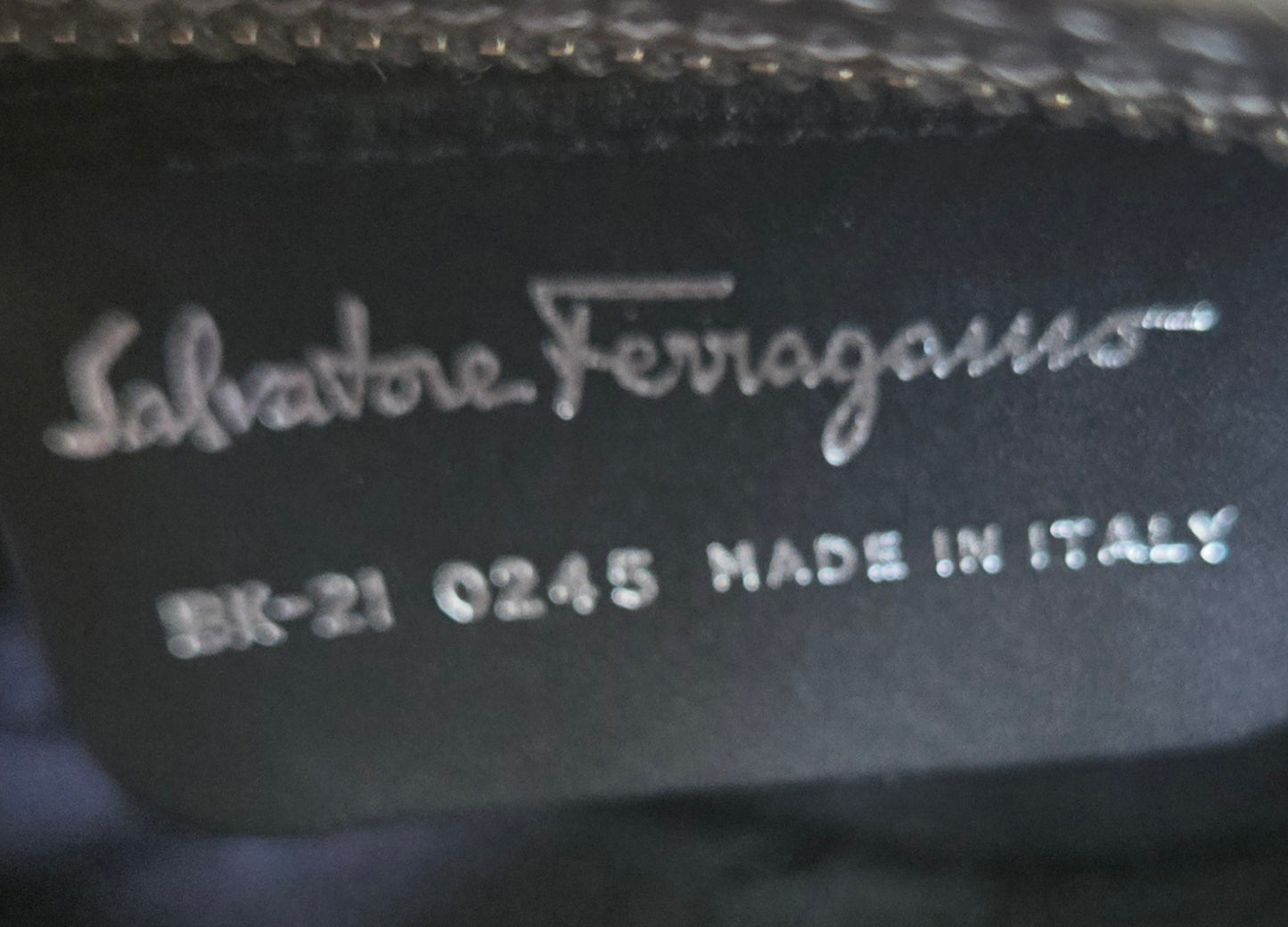 Salvatore Ferragamo Leather Shoulder Bag Silver/ Calfskin