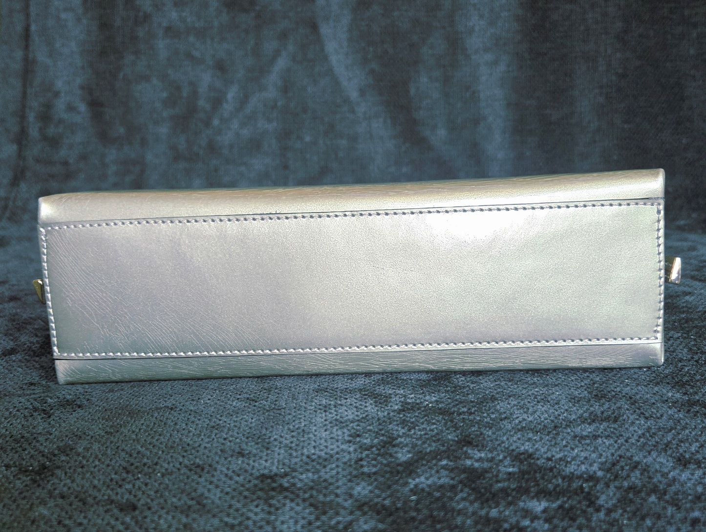 Salvatore Ferragamo Leather Shoulder Bag Silver/ Calfskin