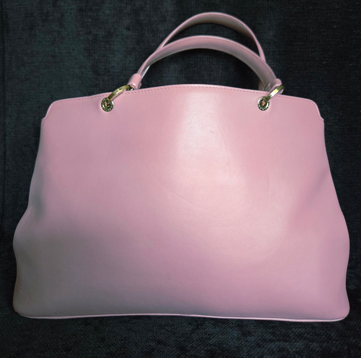 BVLGARI  Shoulder Bag Pink Gold Hardware leather