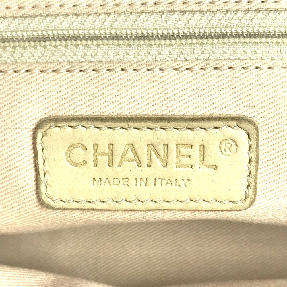 CHANEL Tote Bag Leather/canvas black mesh CC COCO Mark Chocolate Bar
