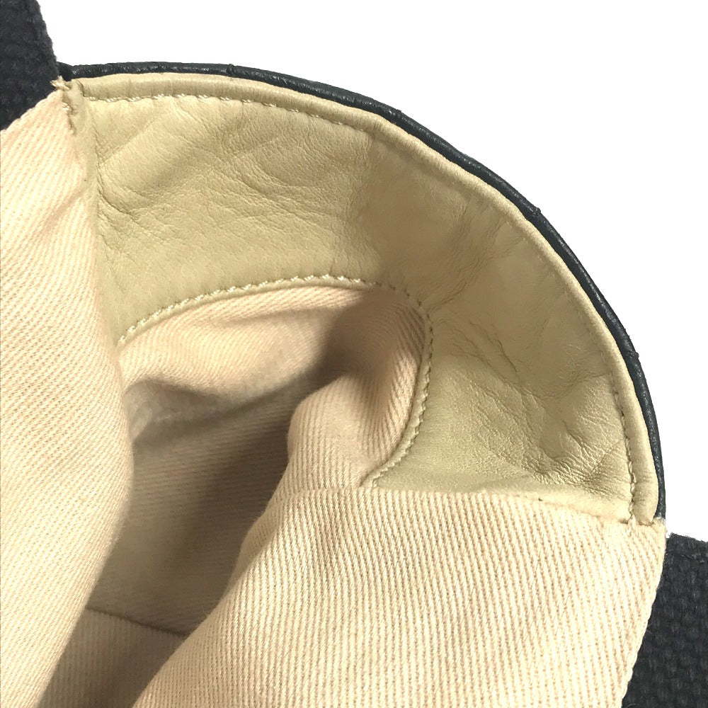 CHANEL Tote Bag Leather/canvas black mesh CC COCO Mark Chocolate Bar
