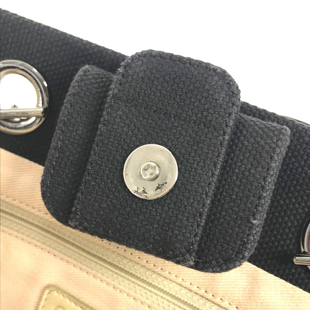 CHANEL Tote Bag Leather/canvas black mesh CC COCO Mark Chocolate Bar