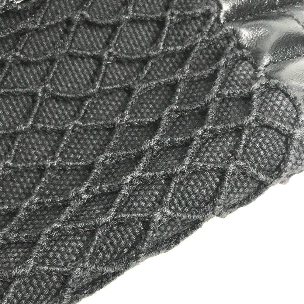 CHANEL Tote Bag Leather/canvas black mesh CC COCO Mark Chocolate Bar