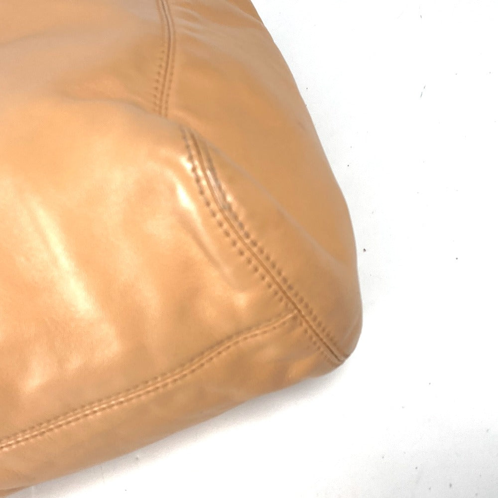 CHANEL Handbag leather beige Plat stick handle CC COCO Mark