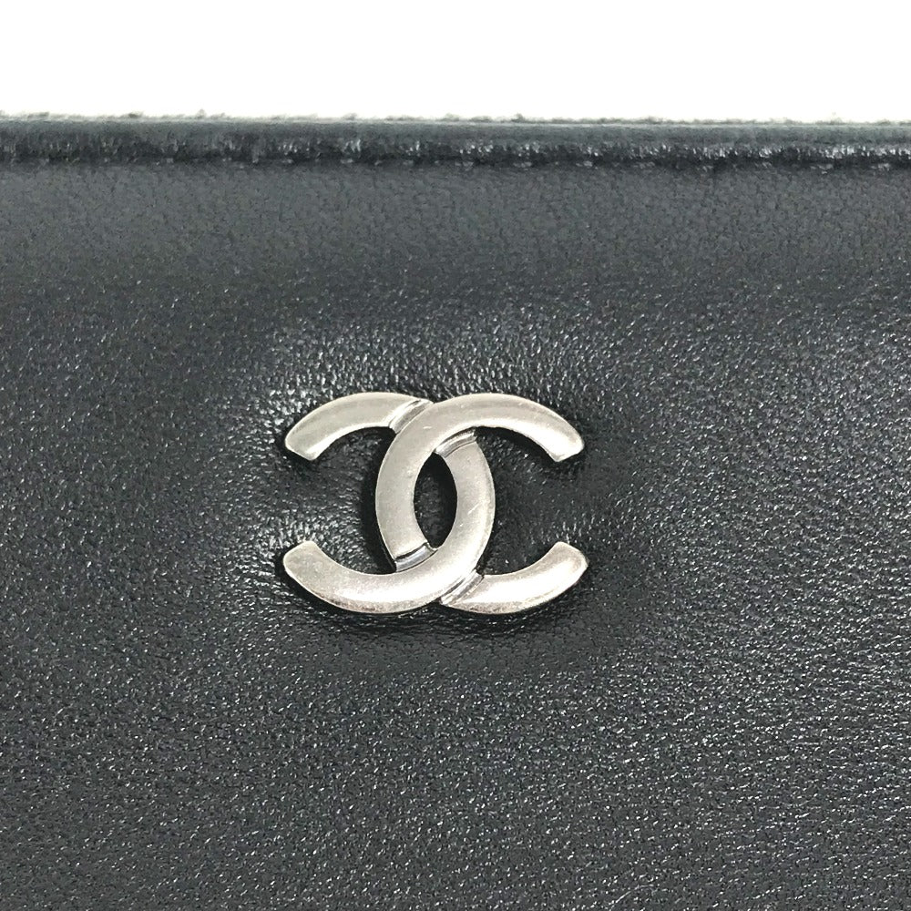 CHANEL Clutch bag Leather, Patent Leather black CC COCO Mark logo