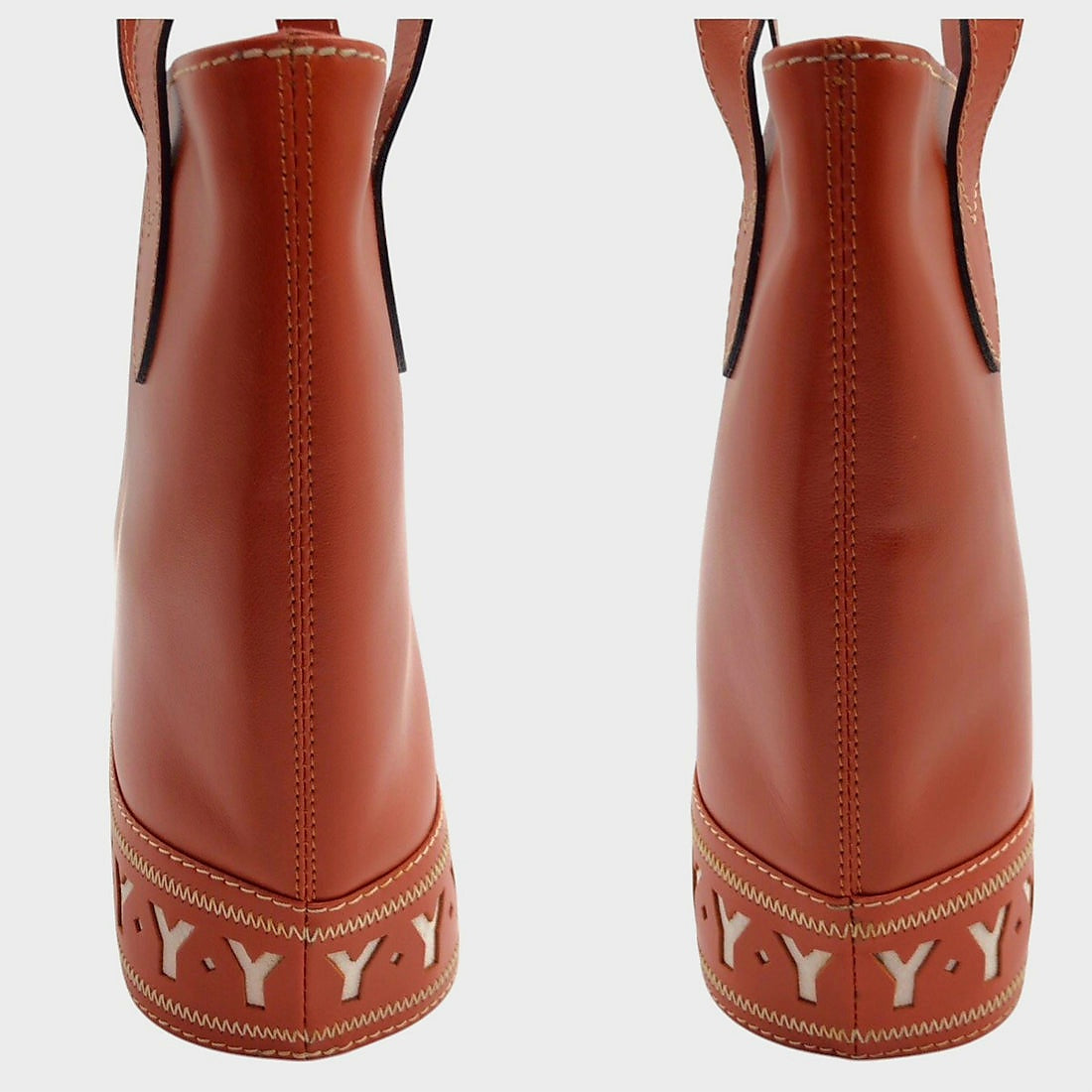 Yves Saint Laurent Leather Cut Y Shoulder Bag