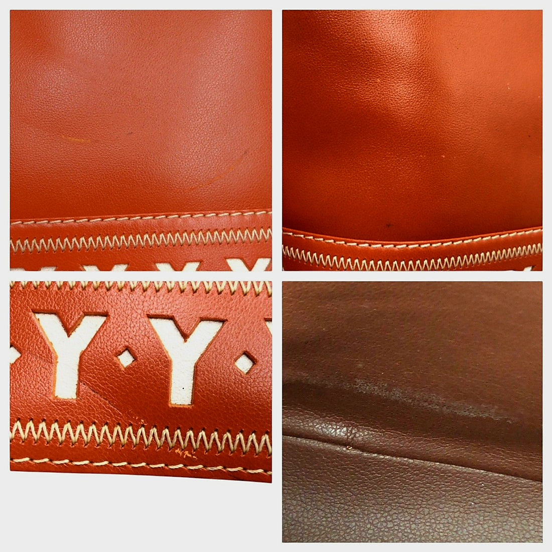 Yves Saint Laurent Leather Cut Y Shoulder Bag