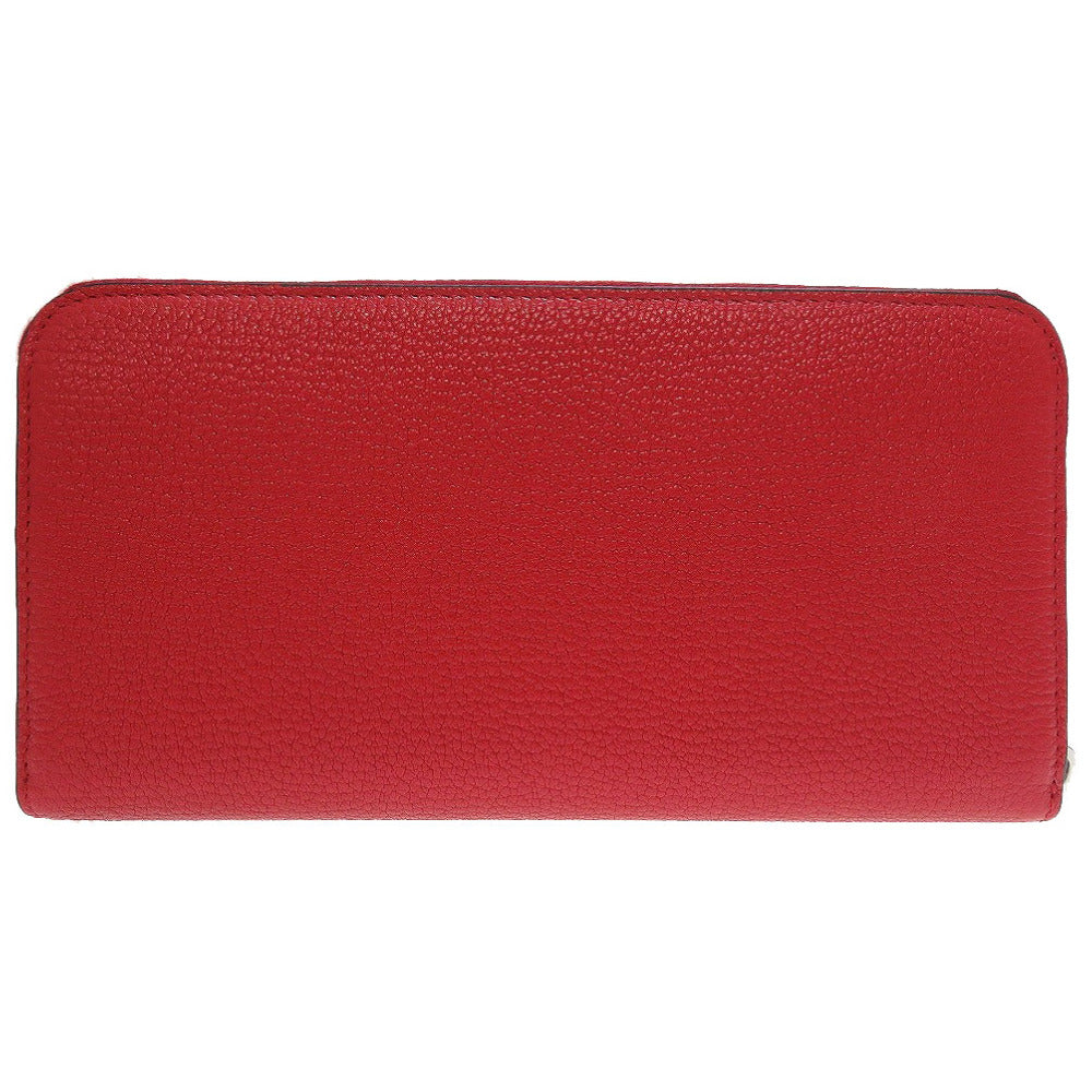 MIUMIUM Long Wallet Leather Red