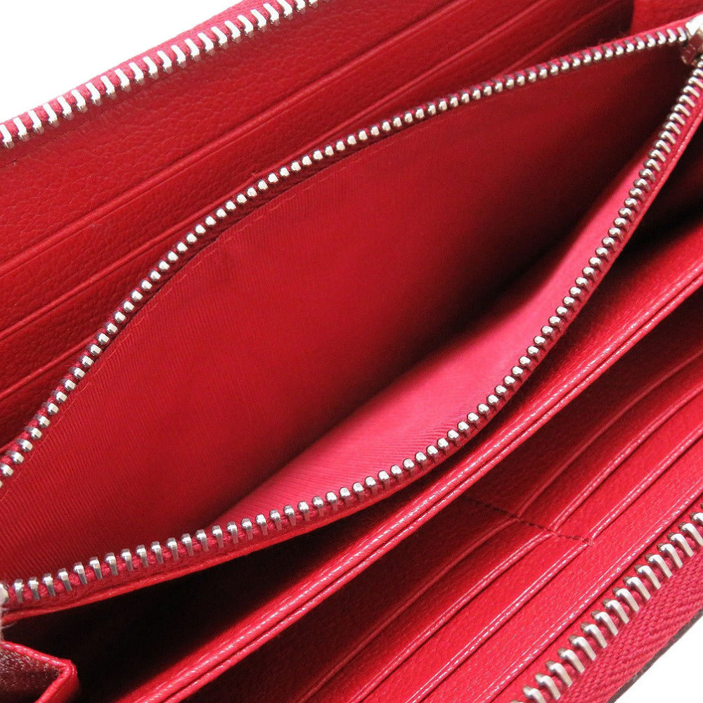 MIUMIUM Long Wallet Leather Red