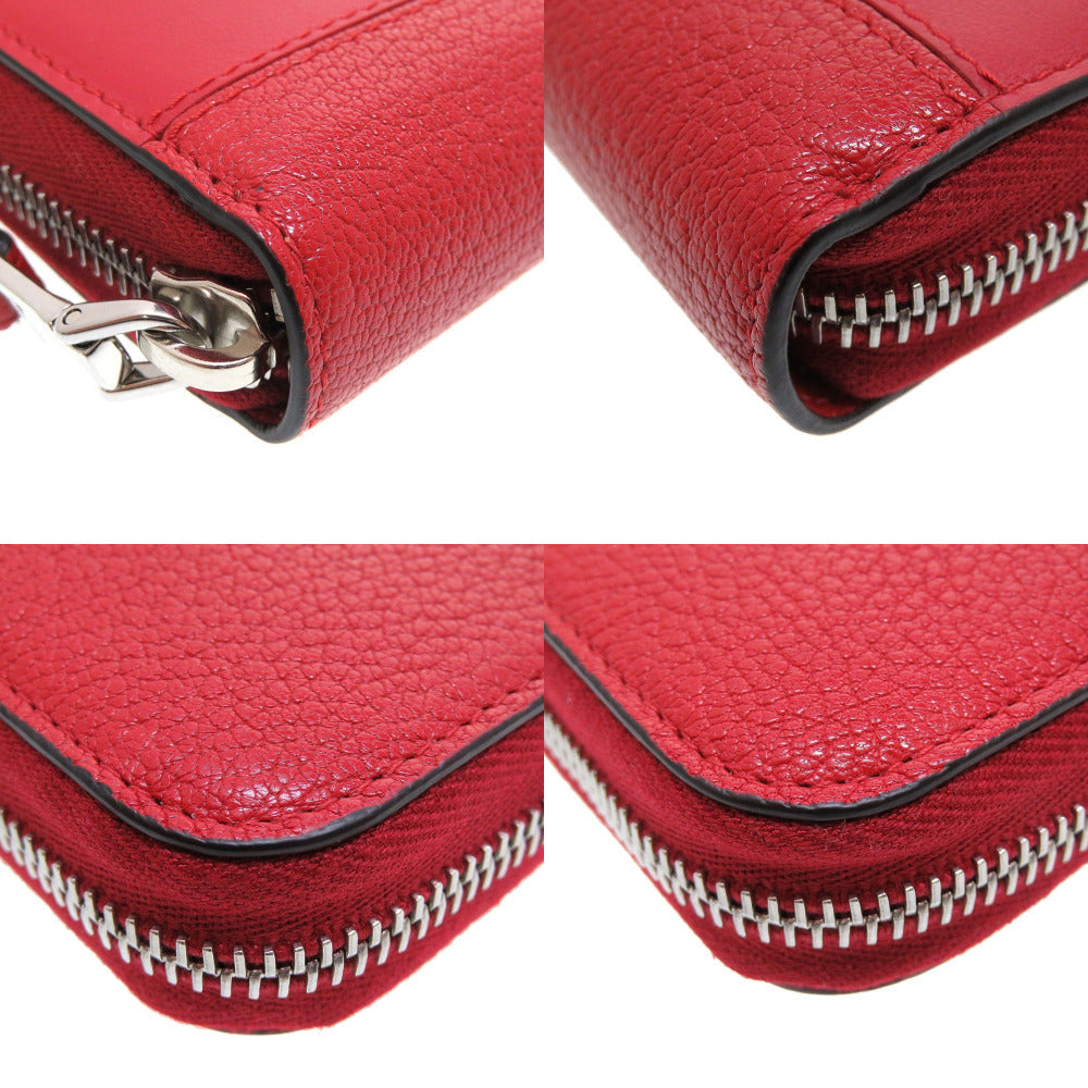 MIUMIUM Long Wallet Leather Red