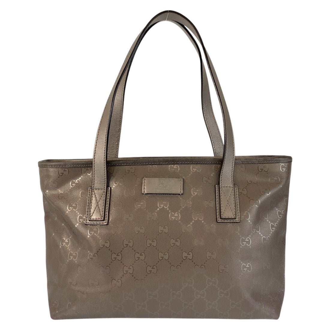 Gucci Bronze Metallic Brown GG Imprime Tote Bag