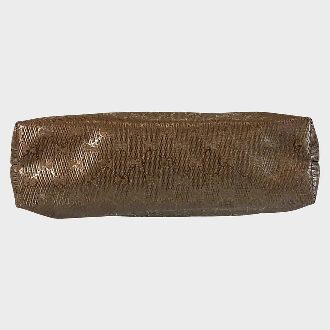 Gucci Bronze Metallic Brown GG Imprime Tote Bag