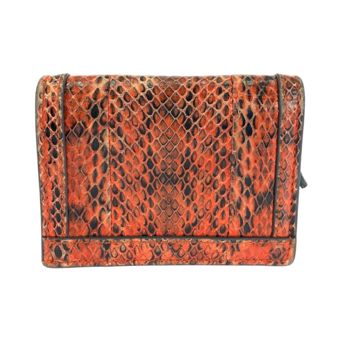 Gucci Python Ophidia GG Compact Wallet Orange Gold Hardware