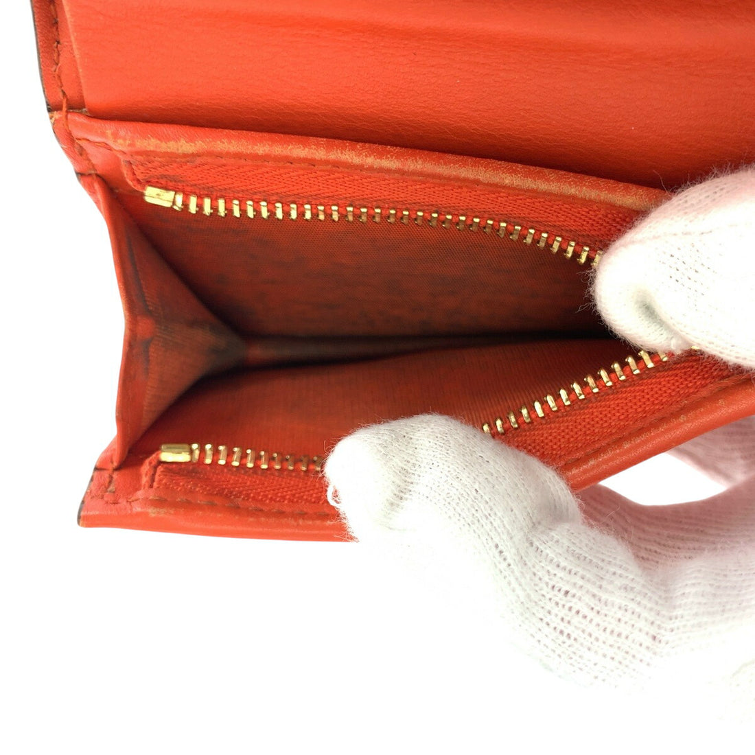 Gucci Python Ophidia GG Compact Wallet Orange Gold Hardware