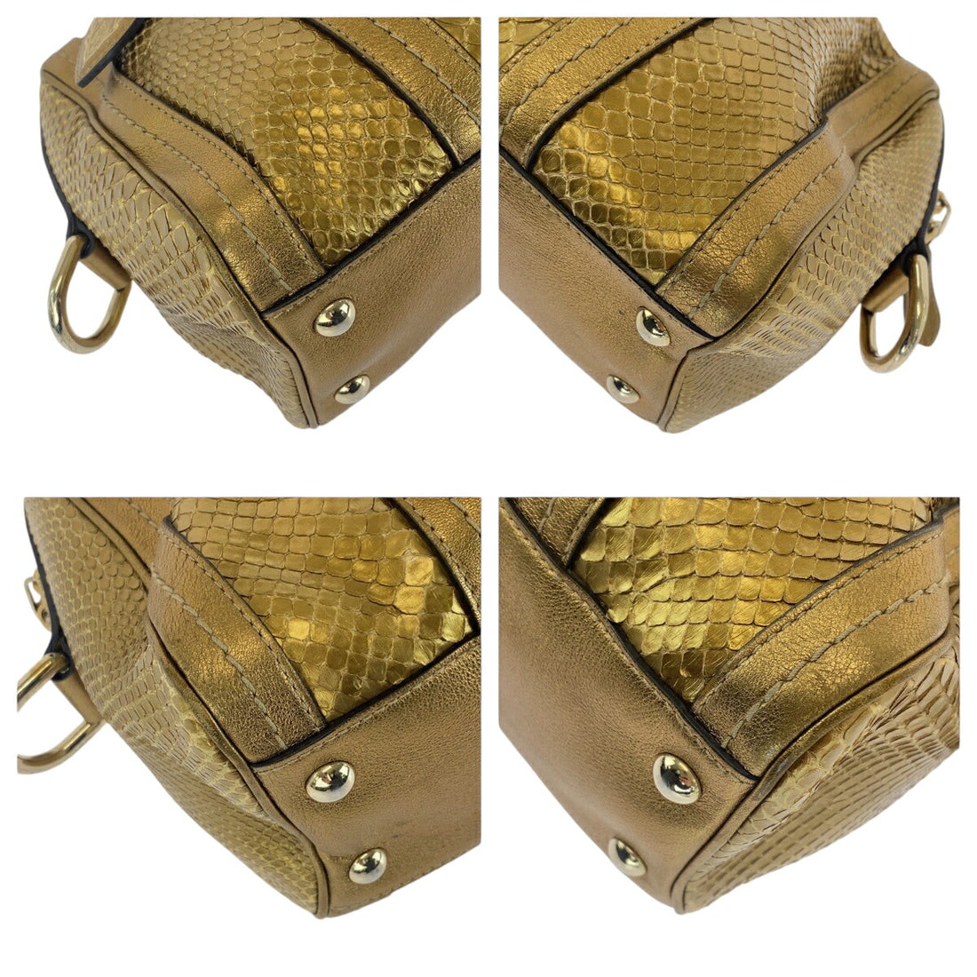 GUCCI Python leather Gold Shoulder