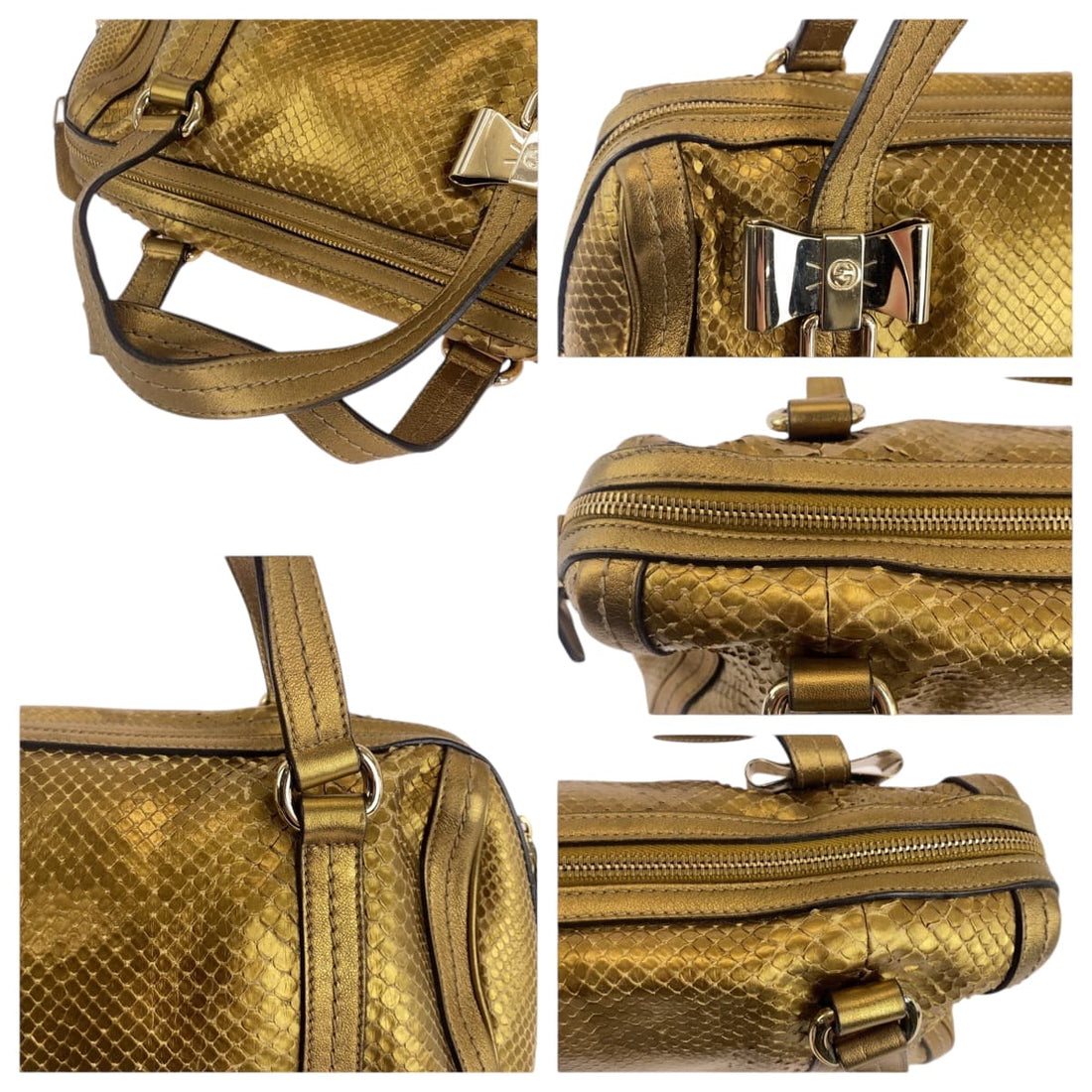GUCCI Python leather Gold Shoulder