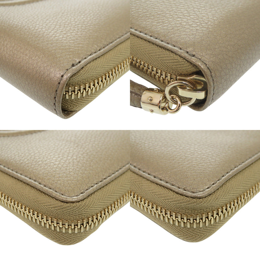 GUCCI Long Wallet Leather gold Soho