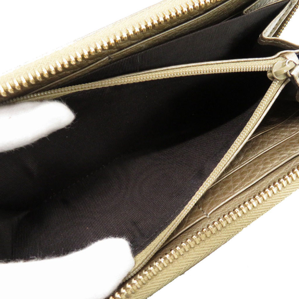 GUCCI Long Wallet Leather gold Soho