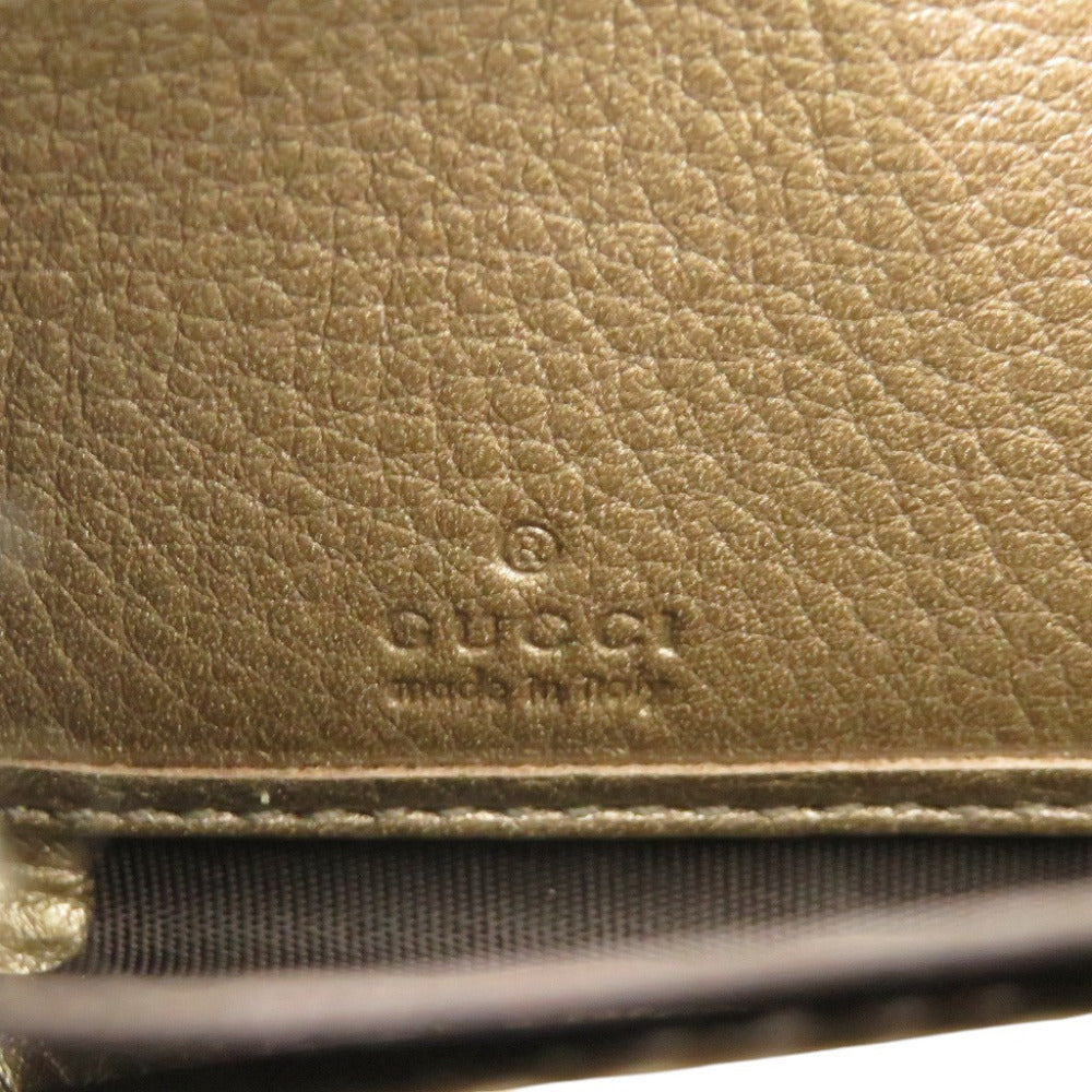 GUCCI Long Wallet Leather gold Soho