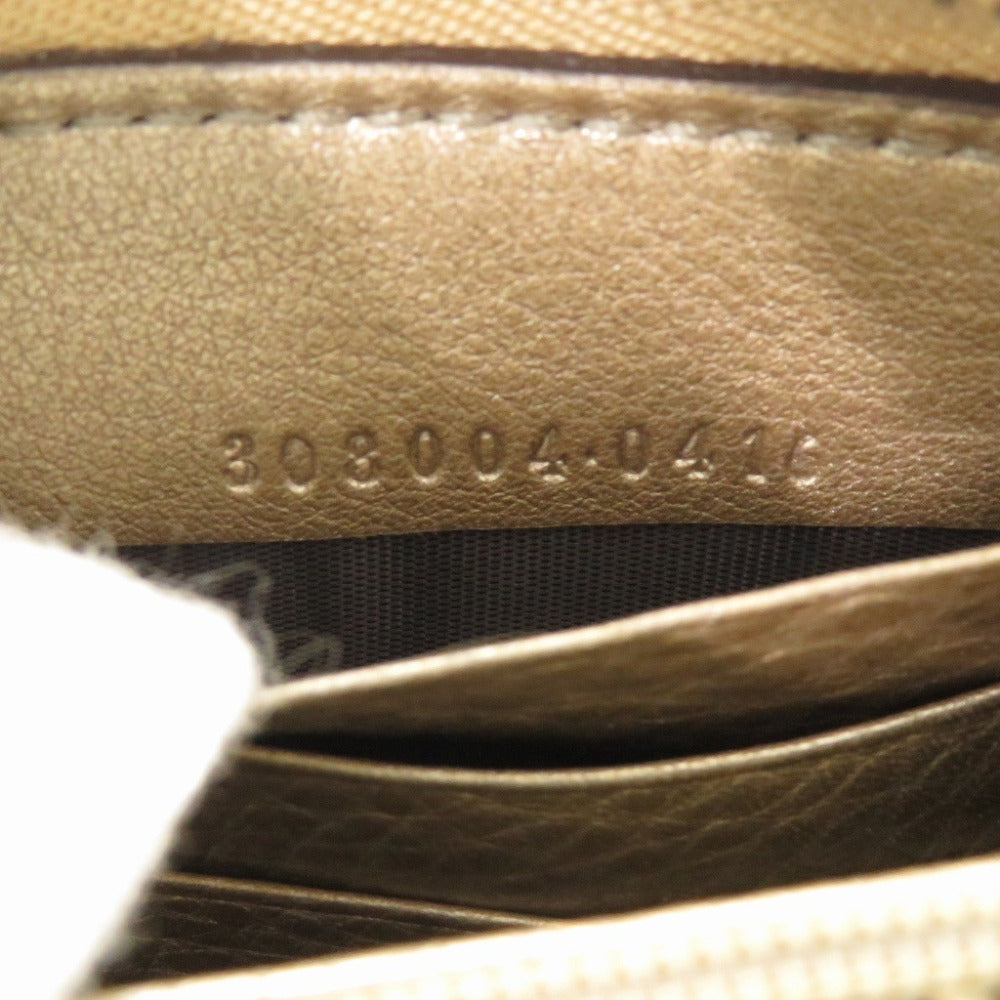GUCCI Long Wallet Leather gold Soho