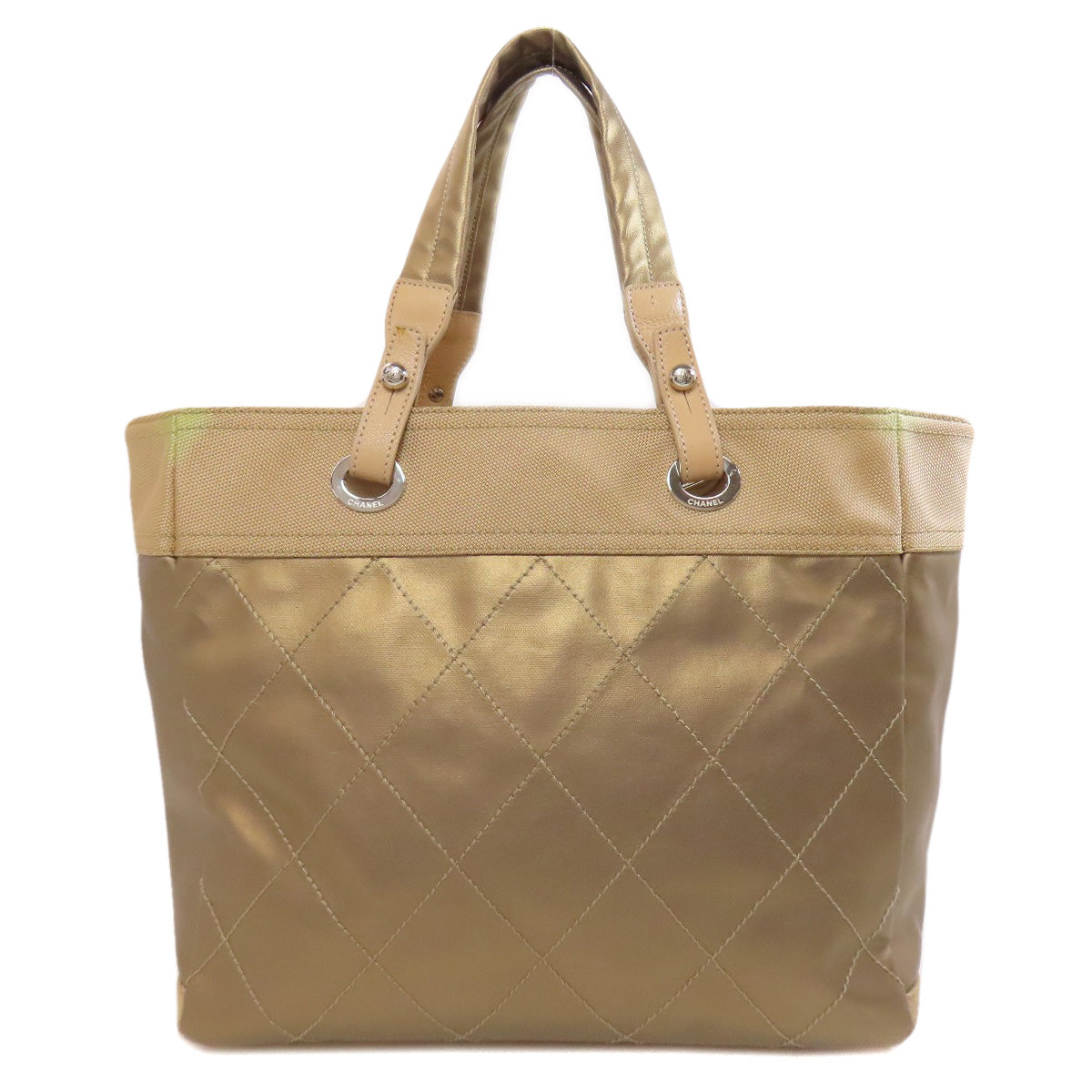 CHANEL Paris biarritz Large Tote Bag Gold