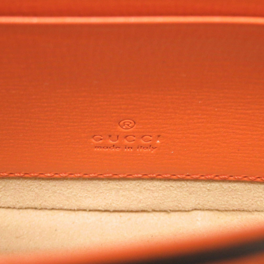 Gucci Orange Mini Leather Horsebit 1955 Web Satchel