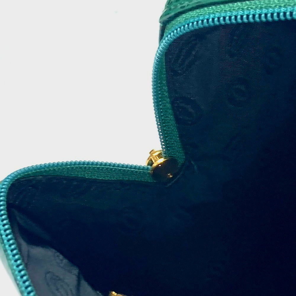 CARTIER Handbag leather green logo Top Handle