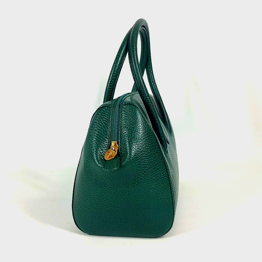 CARTIER Handbag leather green logo Top Handle