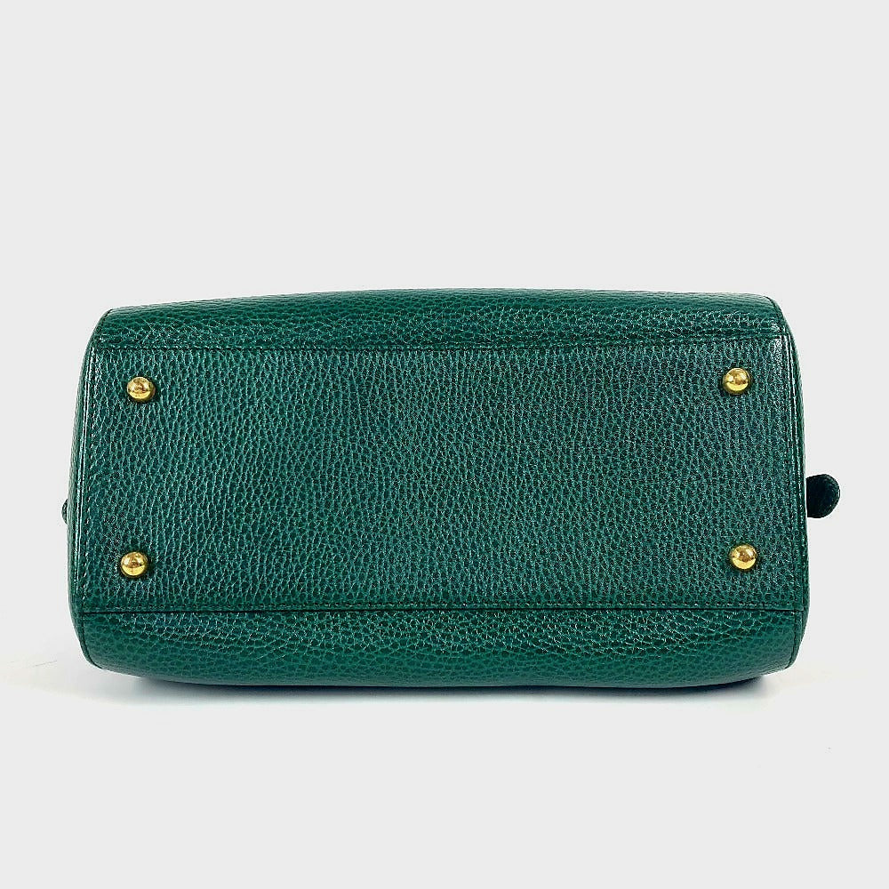 CARTIER Handbag leather green logo Top Handle