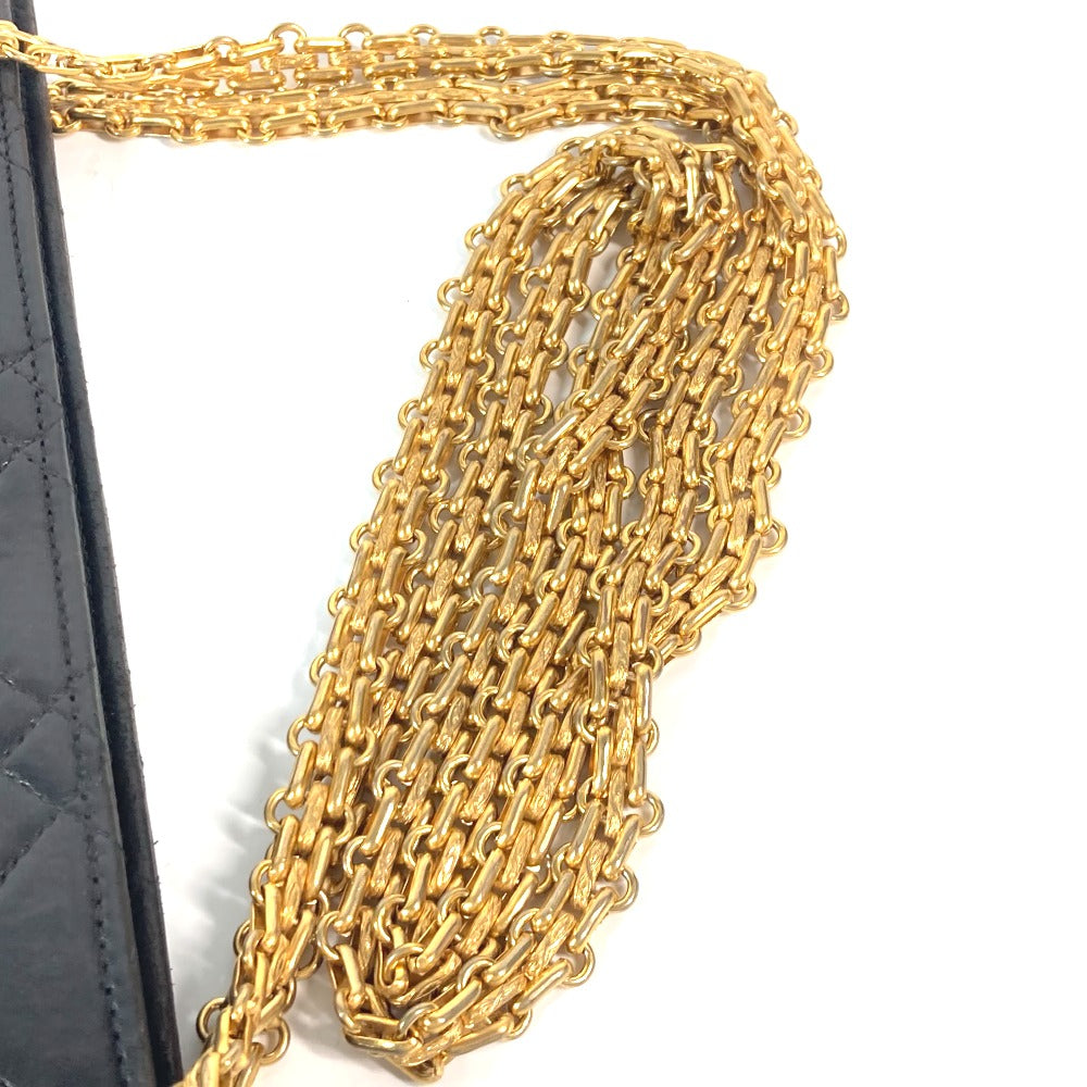 CHANEL Shoulder Bag lambskin black With Chain Bag Quilted Matelasse
